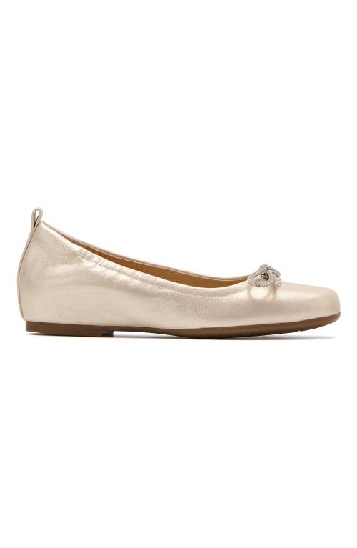 Abeo Cadence Bow Ballet Flat In Gold Sparkle - Metatarsal