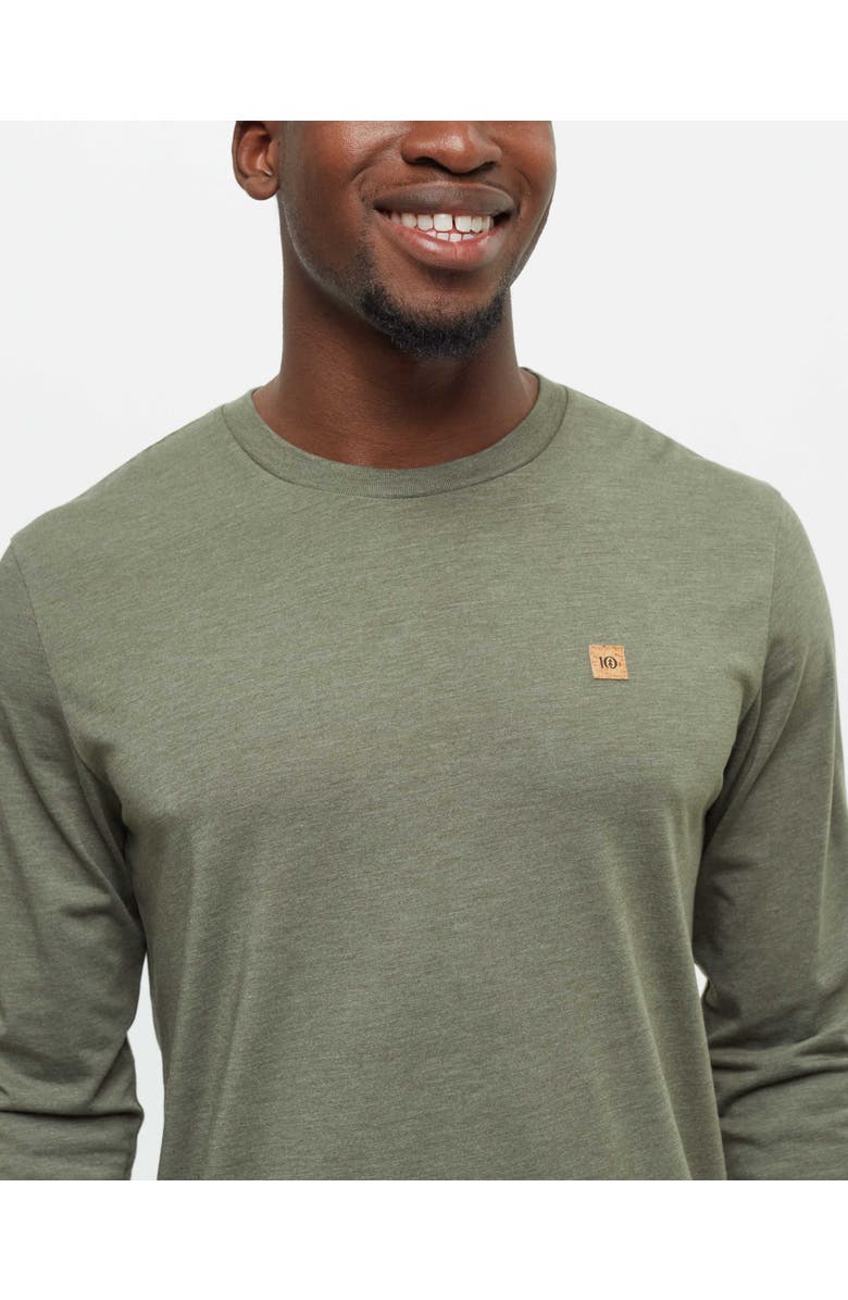 tentree Baker Longsleeve, Alternate, color, Deep Olive Heather