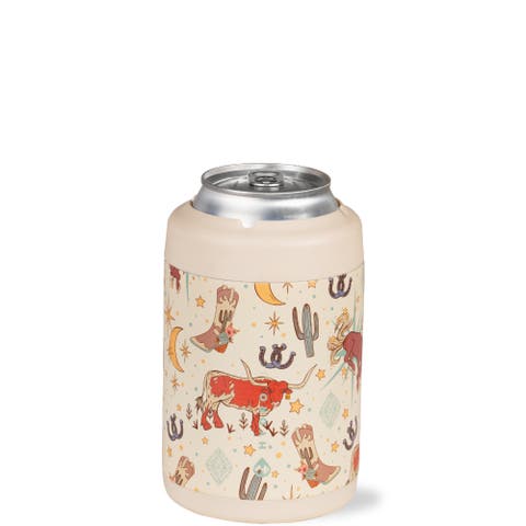 Standard Can Cooler 12oz, Insulated Stainless Steel Cup with Screw-Top Ring 
Non-Slip Rubber Base