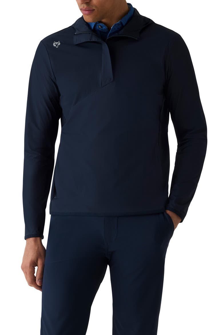 Newago Water Resistant Hooded Golf Jacket, Main, color, MALTESE BLUE