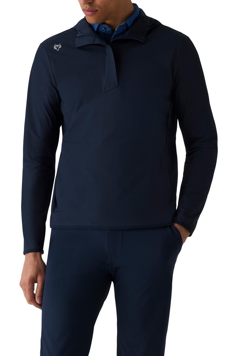 Greyson Newago Water Resistant Hooded Golf Jacket, Main, color, Maltese Blue