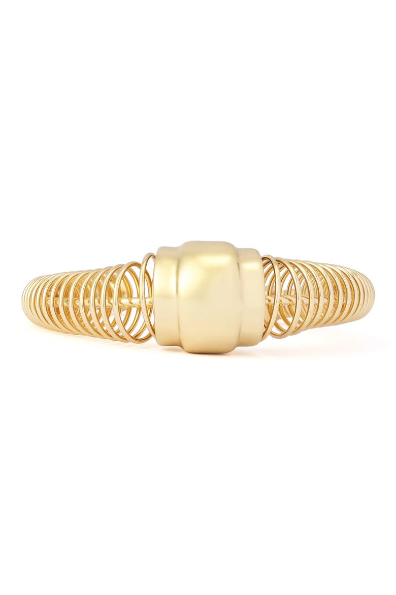 Coiled Cuff Bracelet, Alternate, color, GOLD
