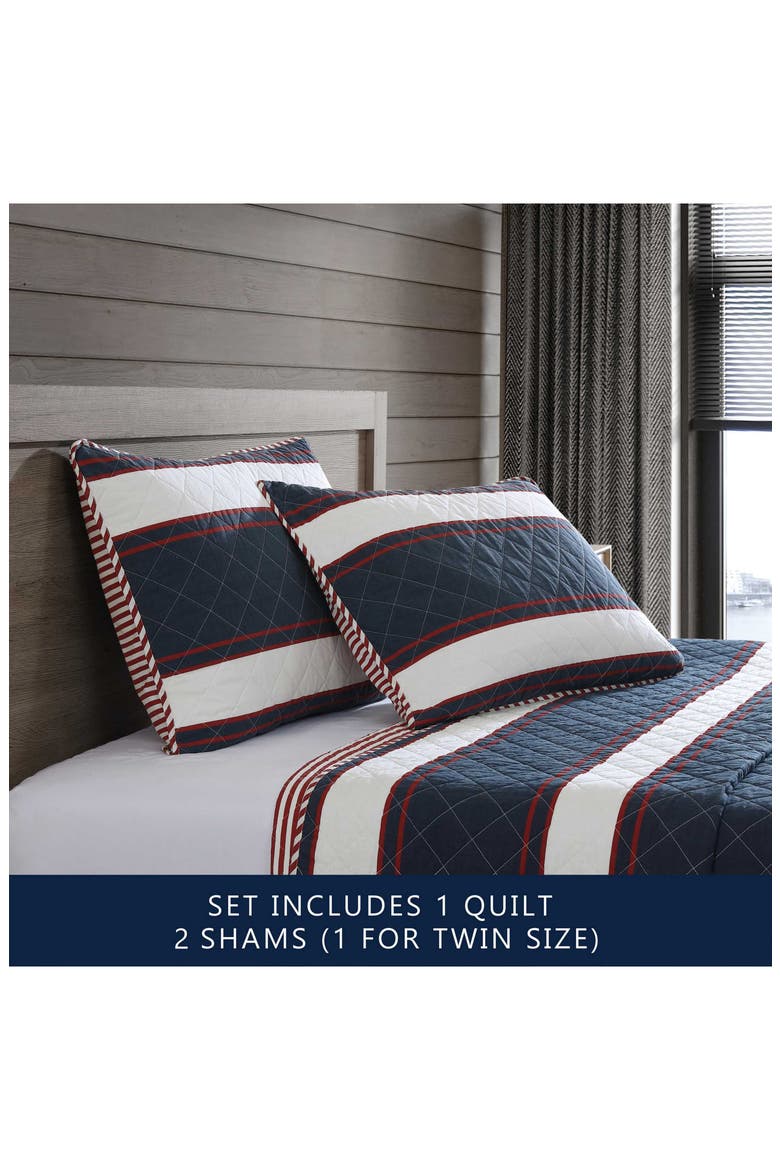 Wesley Quilt & Sham Set, Alternate, color, NAVY