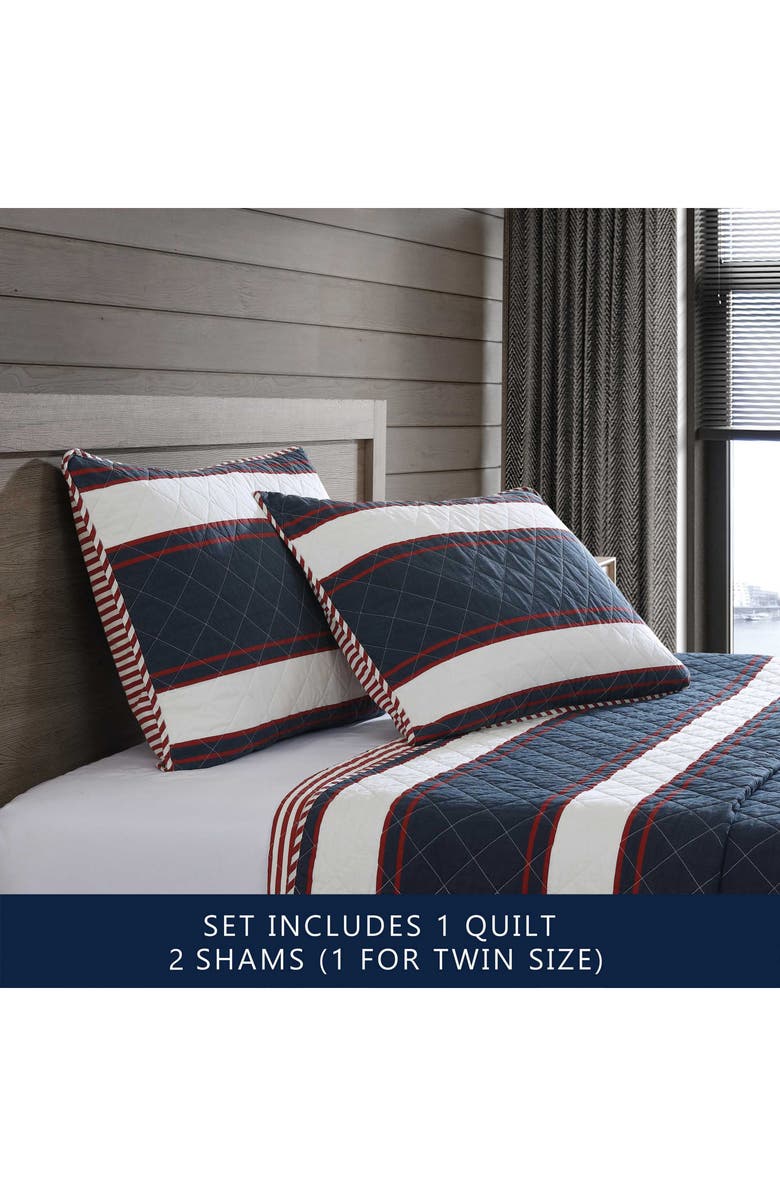 Nautica Wesley Quilt & Sham Set, Alternate, color, Navy