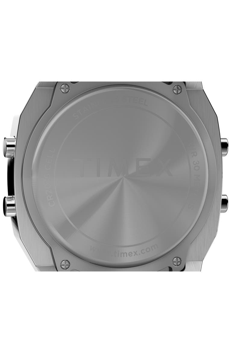 T80 Digital Chronograph Bracelet Watch, 36.5mm, Alternate, color, SILVER