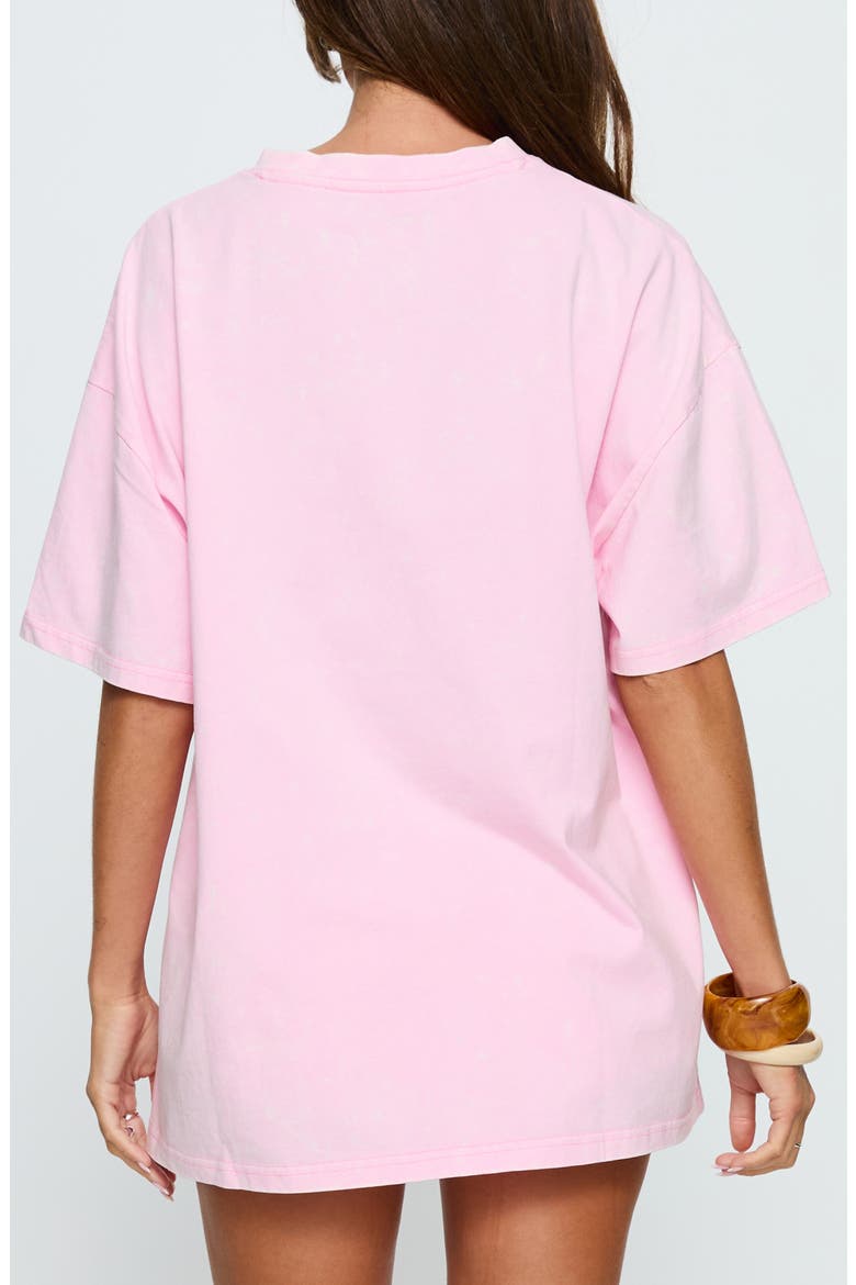 Feline Companions Graphic Oversized T-Shirt, Alternate, color, PINK