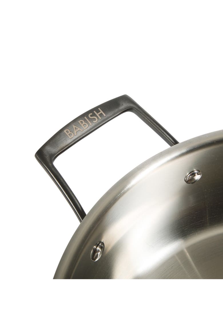 5 Qt Heavy Duty Nonstick Stainless Steel Sauté Pan with Lid, Oven & Induction Safe, Alternate, color, Stainless Steel/Black Handle