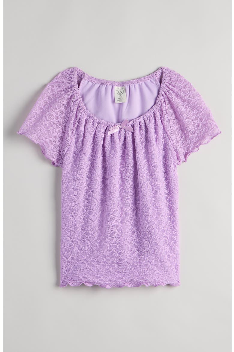 Kids' Lace Top, Main, color, PURPLE LUPINE