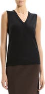 Theory V-Neck Slim Fit Wool Tank