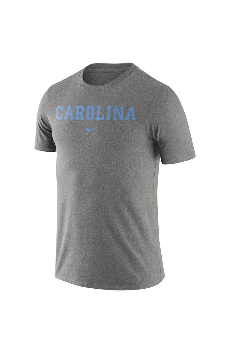 Nike Men's Nike Heathered Gray North Carolina Tar Heels Essential Wordmark T-Shirt, Alternate, color,