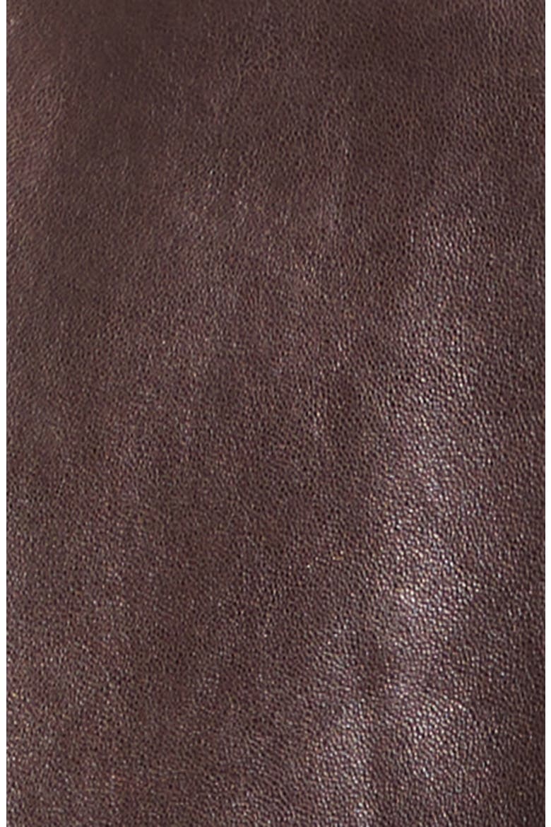 Paula Leather Bomber Jacket, Alternate, color, COFFEE BEAN