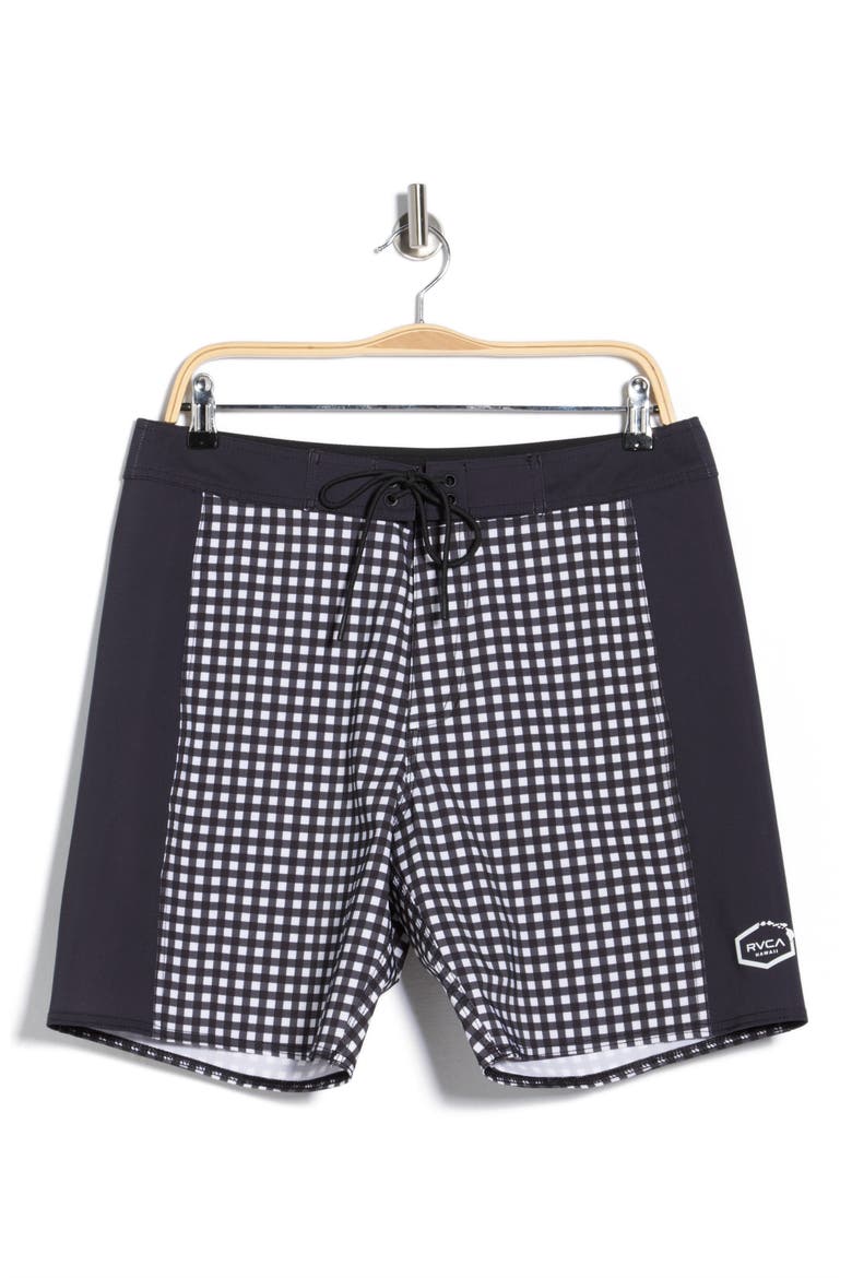 Hawaii Apex Swim Trunks, Alternate, color, BLACK WHITE