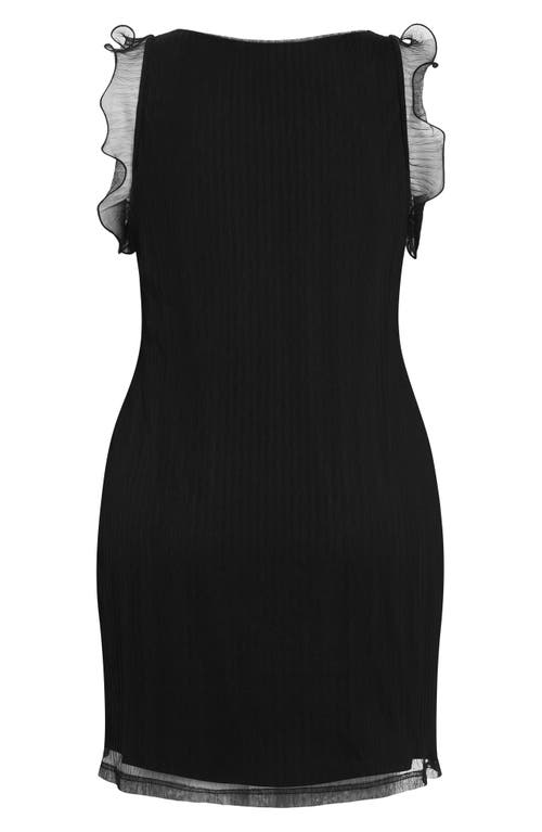 City Chic Kezia Mesh Overlay Cocktail Dress In Black