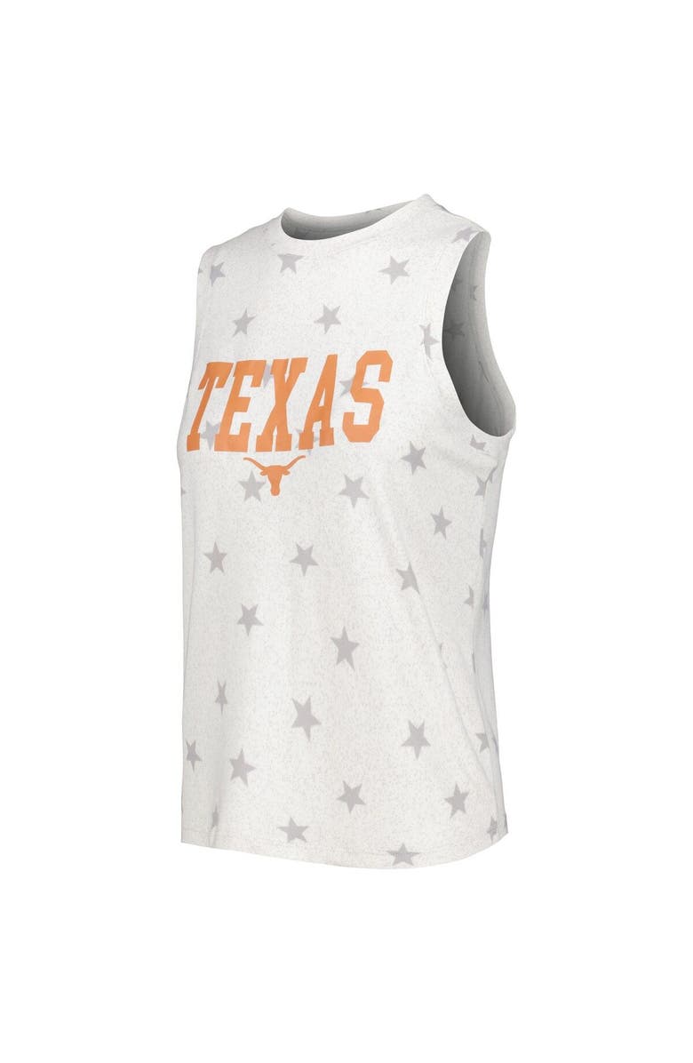 CONCEPTS SPORT Women's Concepts Sport Cream Texas Longhorns Agenda Stars Tank Top and Shorts Sleep Set, Alternate, color, 
