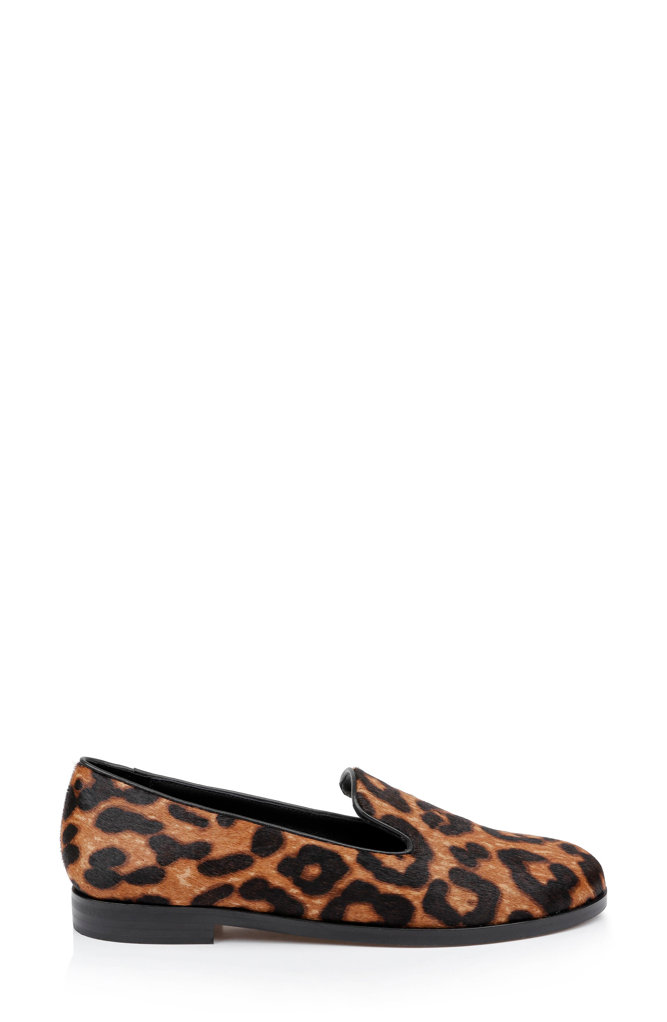 L'AGENCE Dominik Genuine Calf Hair Flat, Alternate, color, Leopard Hair Calf