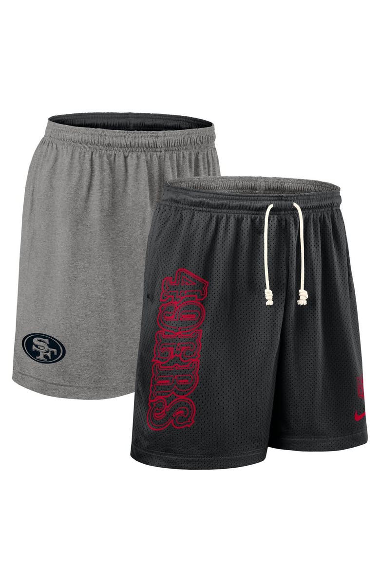 Nike Men's Nike Black San Francisco 49ers Sideline Reversible Performance Shorts, Main, color, Black