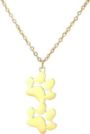 Hollywood Sensation EverPaw Double Paw Print Gold Plated Necklace