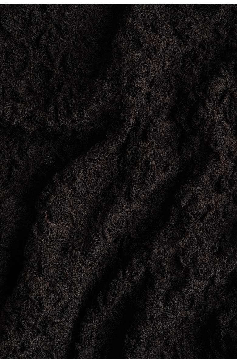 H&M Lace-look Trousers, Alternate, color, Dark Brown