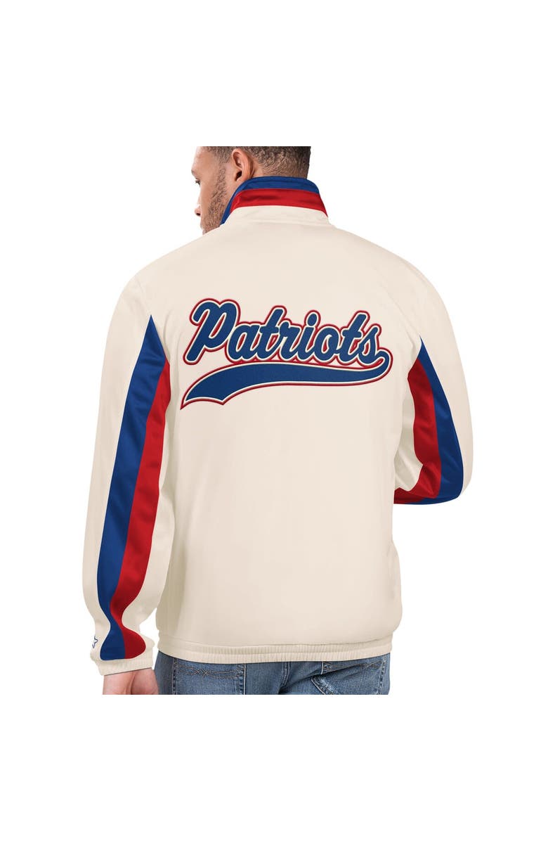 STARTER Men's Starter White New England Patriots Vintage Rebound Full-Zip Track Jacket, Alternate, color, 