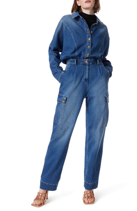 Denim Cargo Jumpsuit