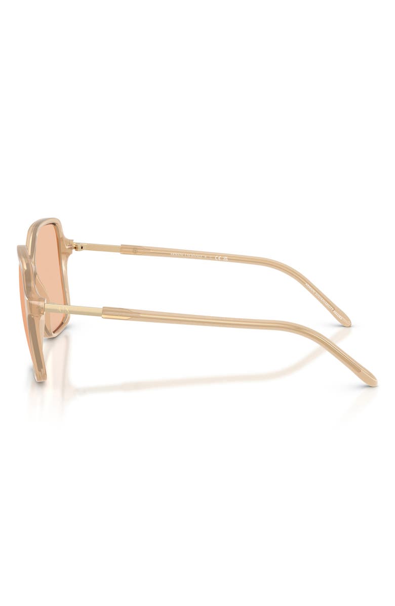 AX Armani Exchange 53mm Butterfly Sunglasses, Alternate, color, Shiny Opal Tundra / Brown