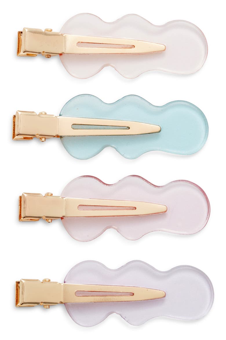 4-Pack Creaseless Clips, Main, color, PINK- BLUE MULTI