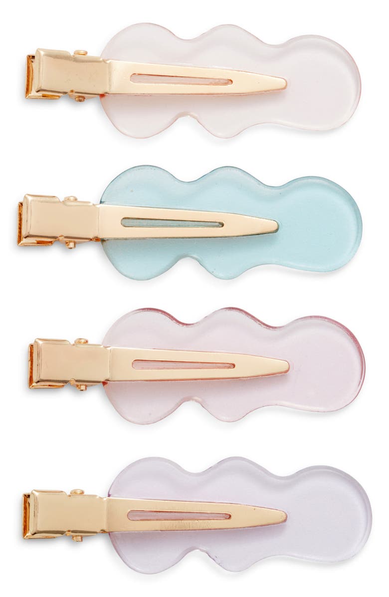 Chelsea28 4-Pack Creaseless Clips, Main, color, Pink- Blue Multi
