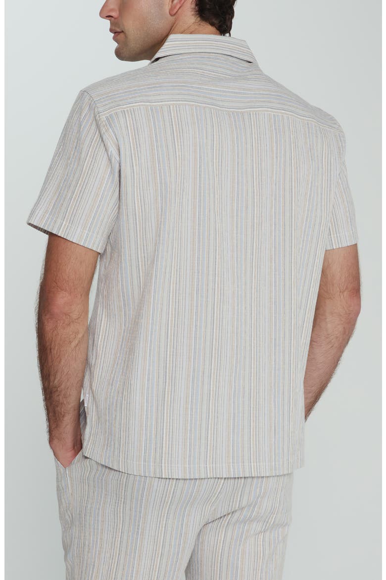 The Verve Striped Camp Shirt, Alternate, color, BLUE