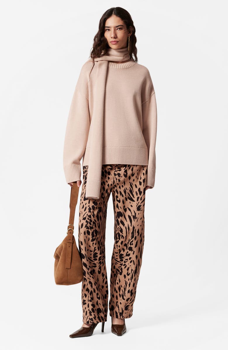 & Other Stories Scarf Detail Relaxed Wool Sweater, Alternate, color,