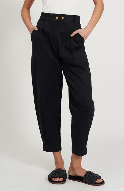 Houston Pleat Crop Utility Pants