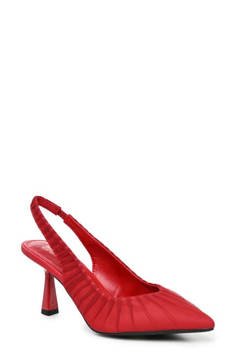 Rougtie Pointed Toe Slingback Pump