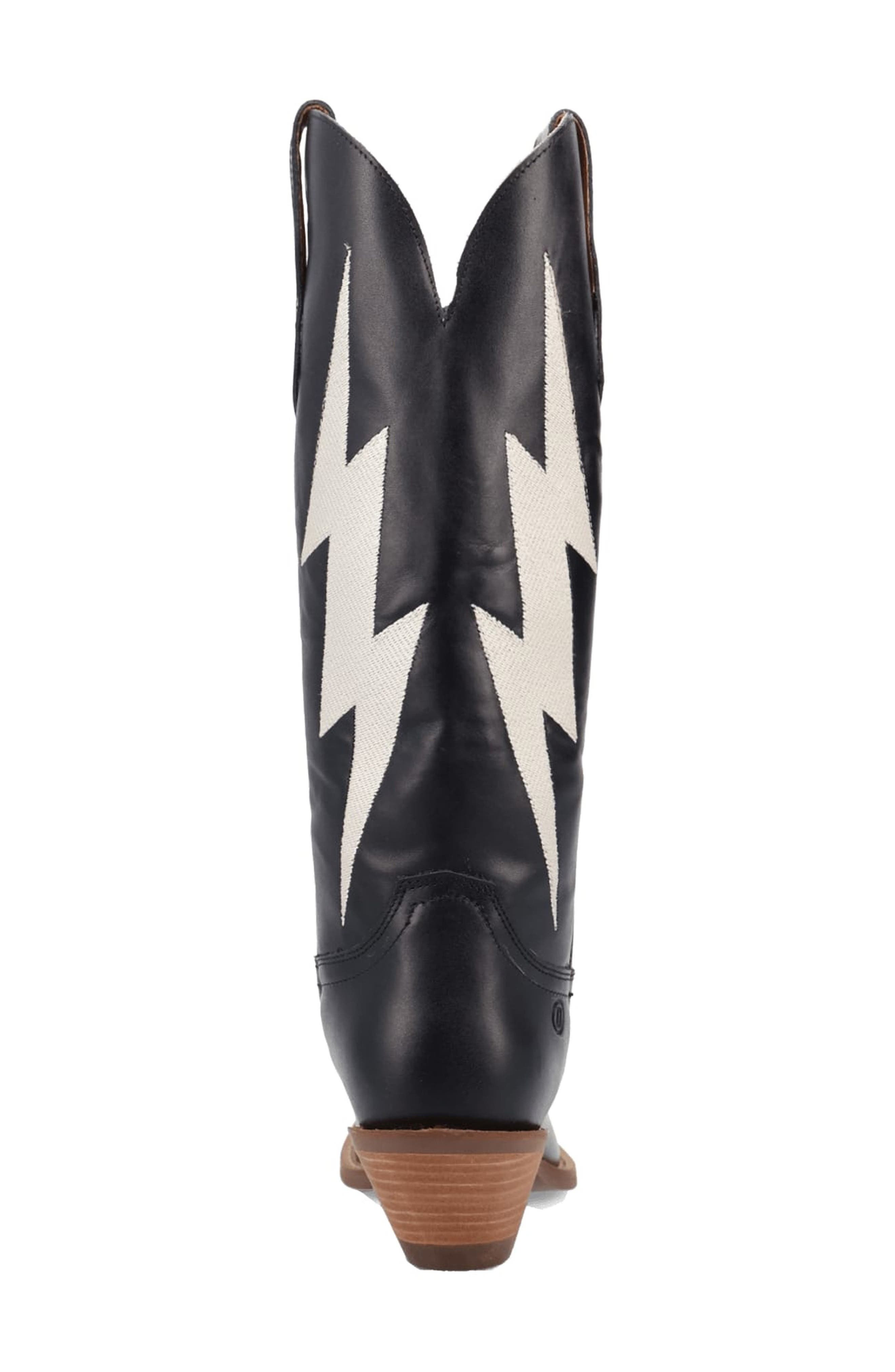Dingo Thunderbolt Western Boot, Alternate, color, Black