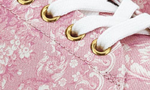 Versace Barocco Jacquard Greca Low Top Sneaker In Pink