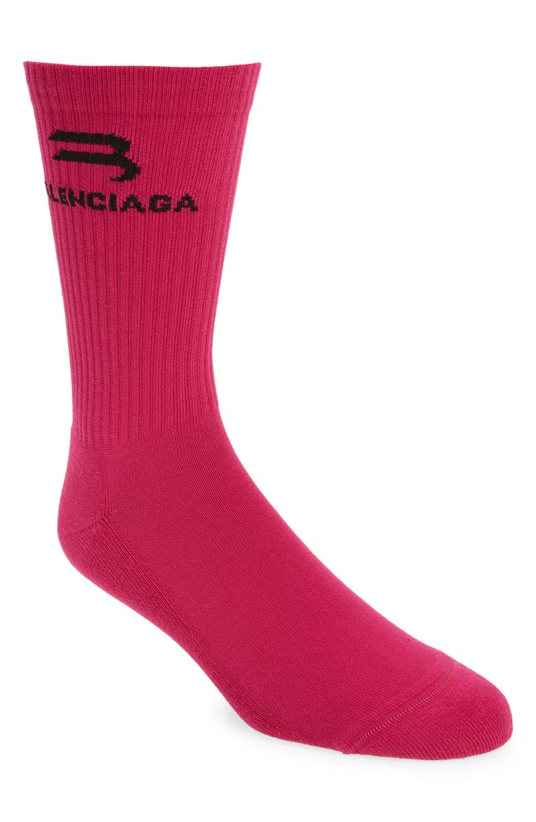Balenciaga Logo Socks, Main, color, 