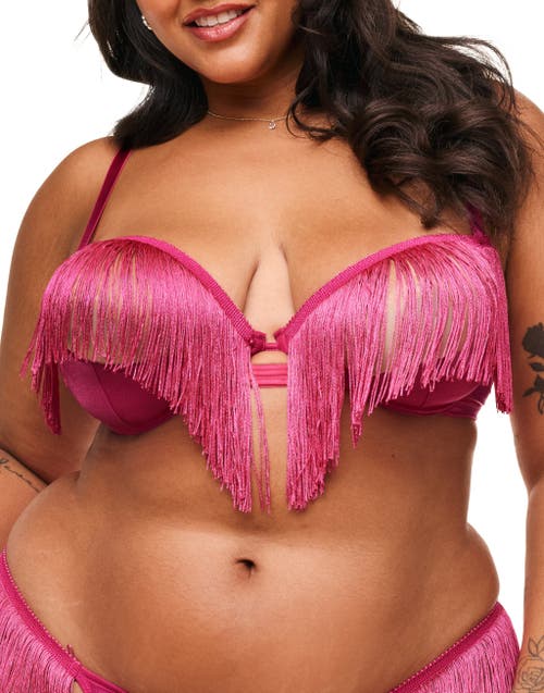 Adore Me Cece Unlined Quarter Cup Bra in Dark Pink at Nordstrom, Size 40Ddd