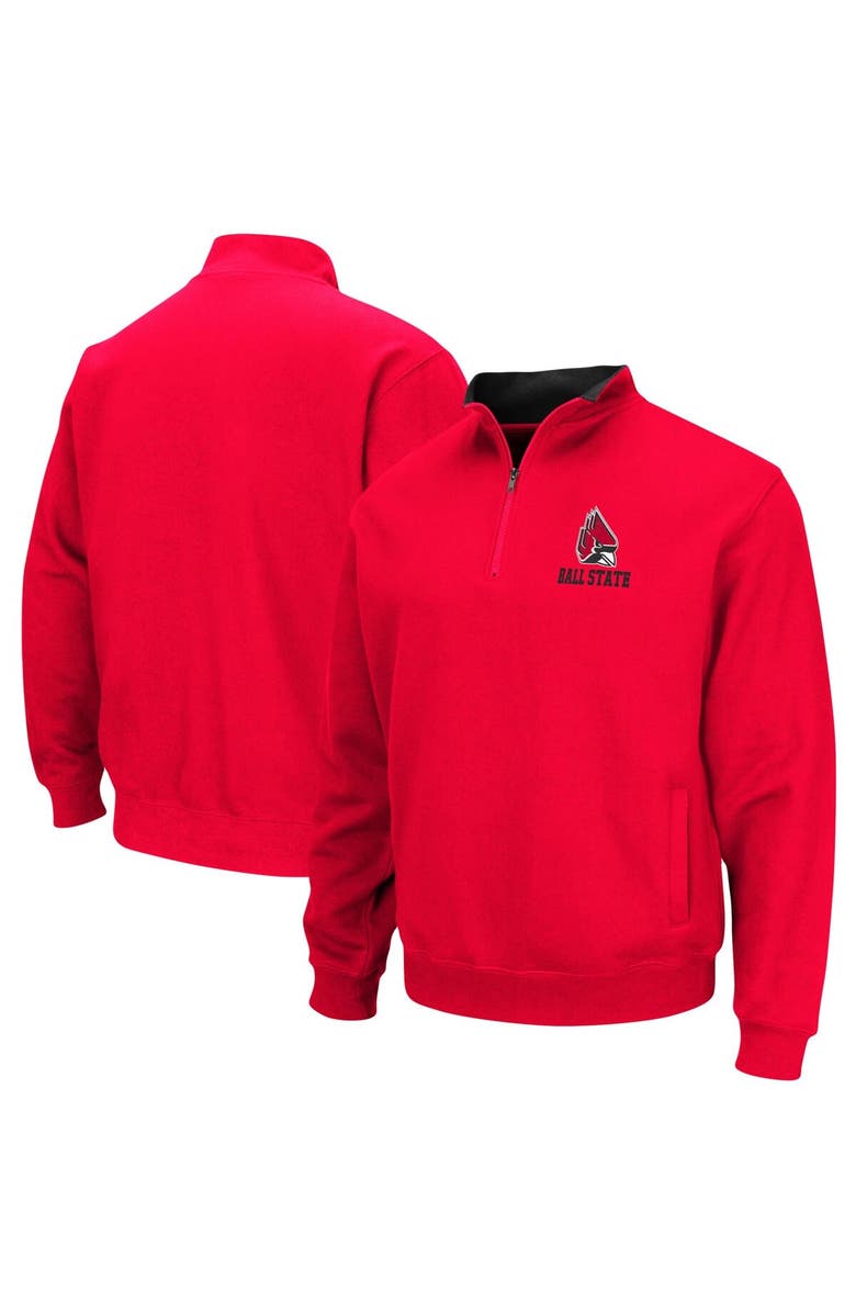 COLOSSEUM Men's Colosseum Cardinal Ball State Cardinals Tortugas Logo Quarter-Zip Jacket, Main, color, Cardinal