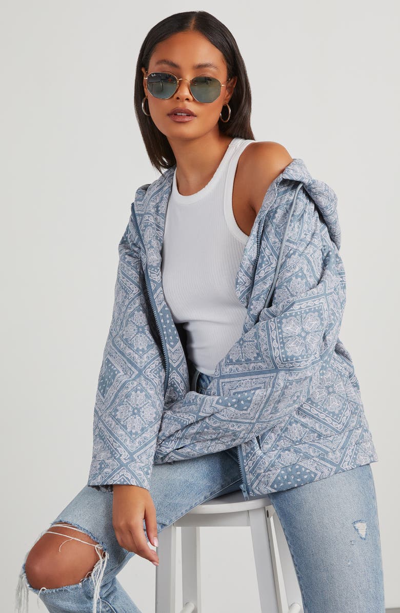 VICI Collection Catie Paisley Quilted Hooded Jacket, Alternate, color,