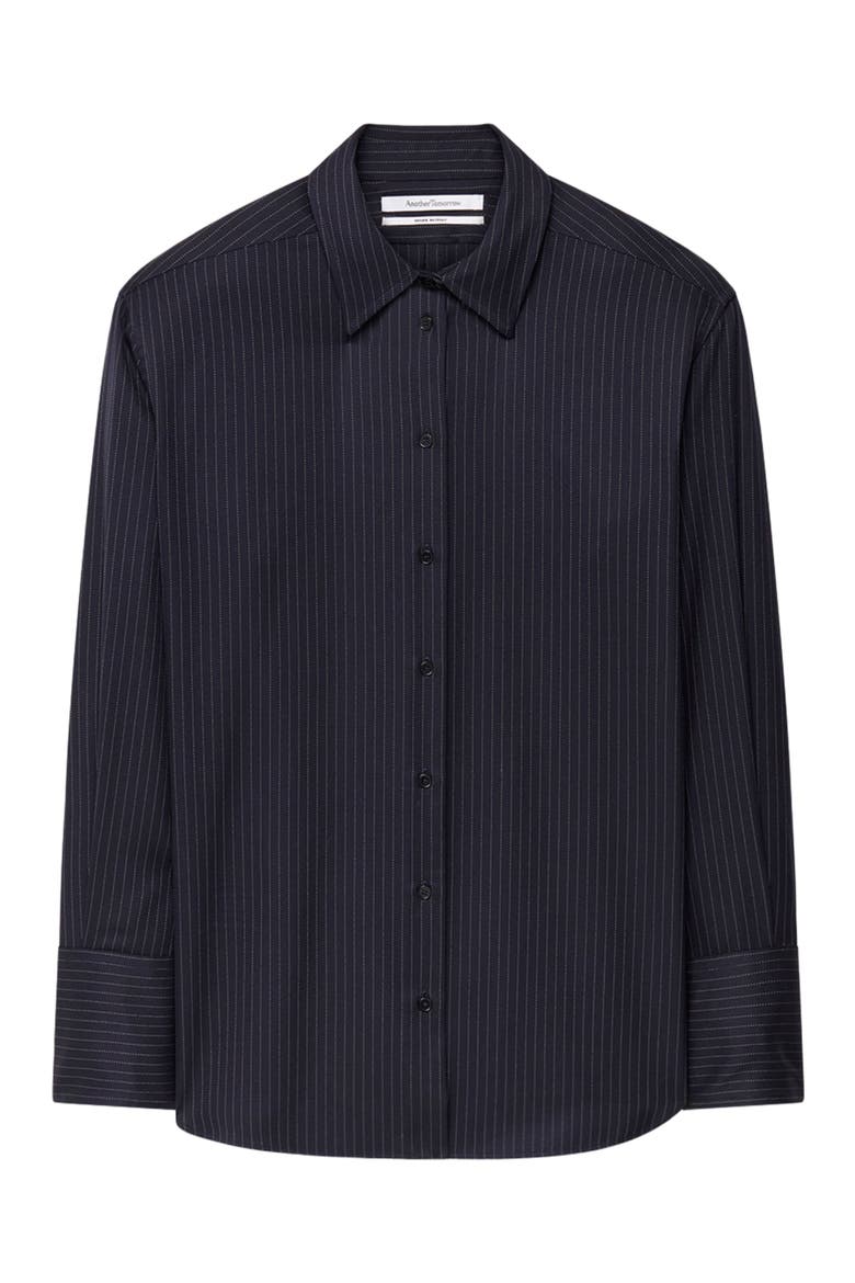 Relaxed Shirt, Alternate, color, NAVY/CHALK