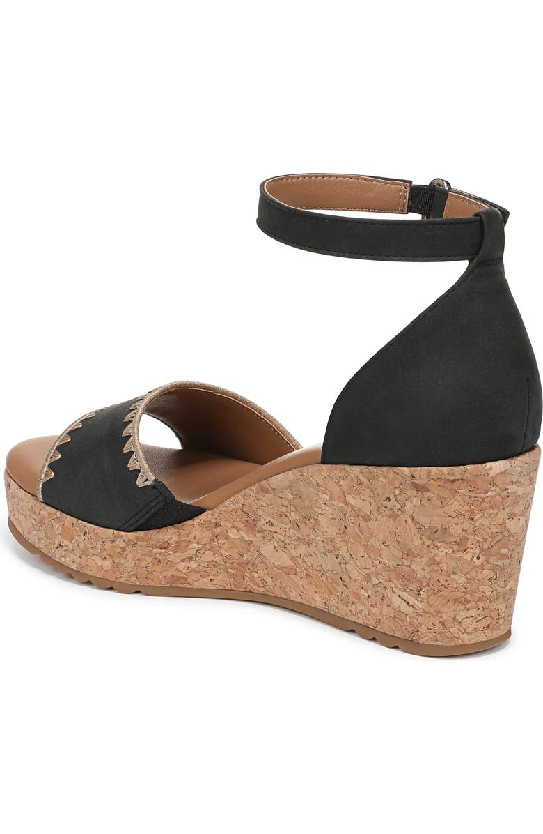 Naturalizer Olly Platform Wedge Sandal, Alternate, color, Black Faux Leather