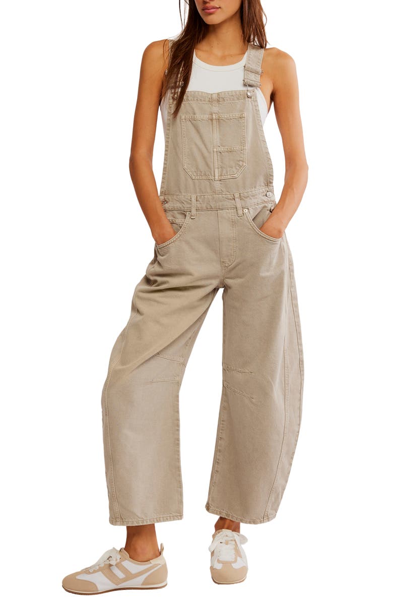 Free People Good Luck Denim Overalls, Main, color, 