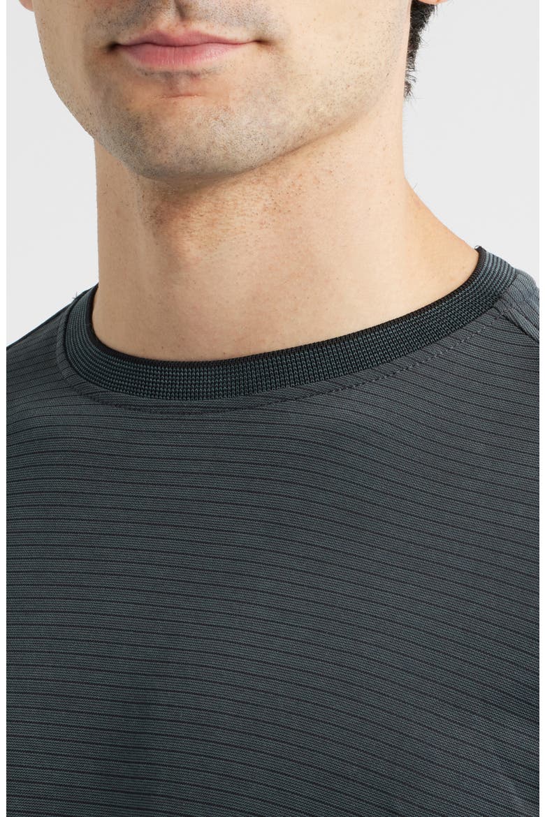 Bay Stripe Long Sleeve T-Shirt, Alternate, color, COAL