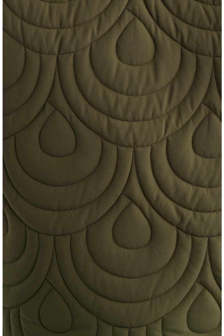 Blossom Short Sleeve Quilted Cape, Alternate, color, OLIVE NIGHT