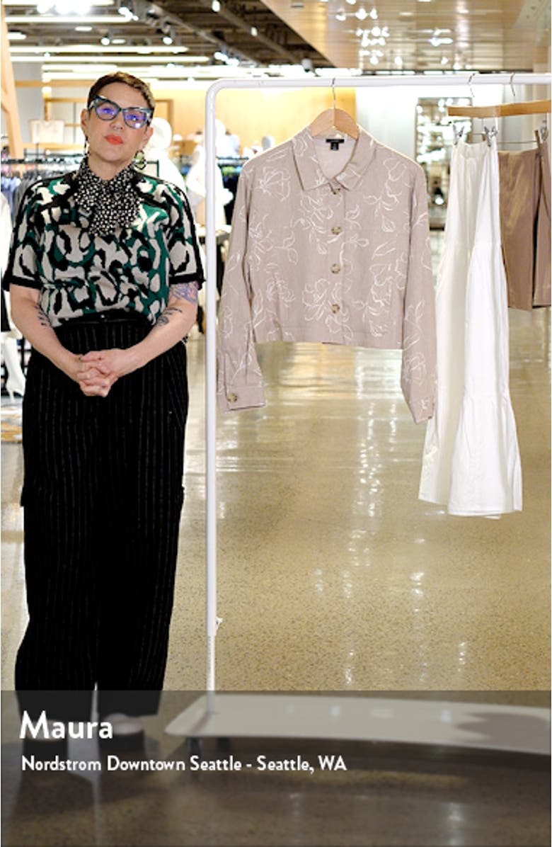 Crop Linen Blend Jacket, sales video thumbnail