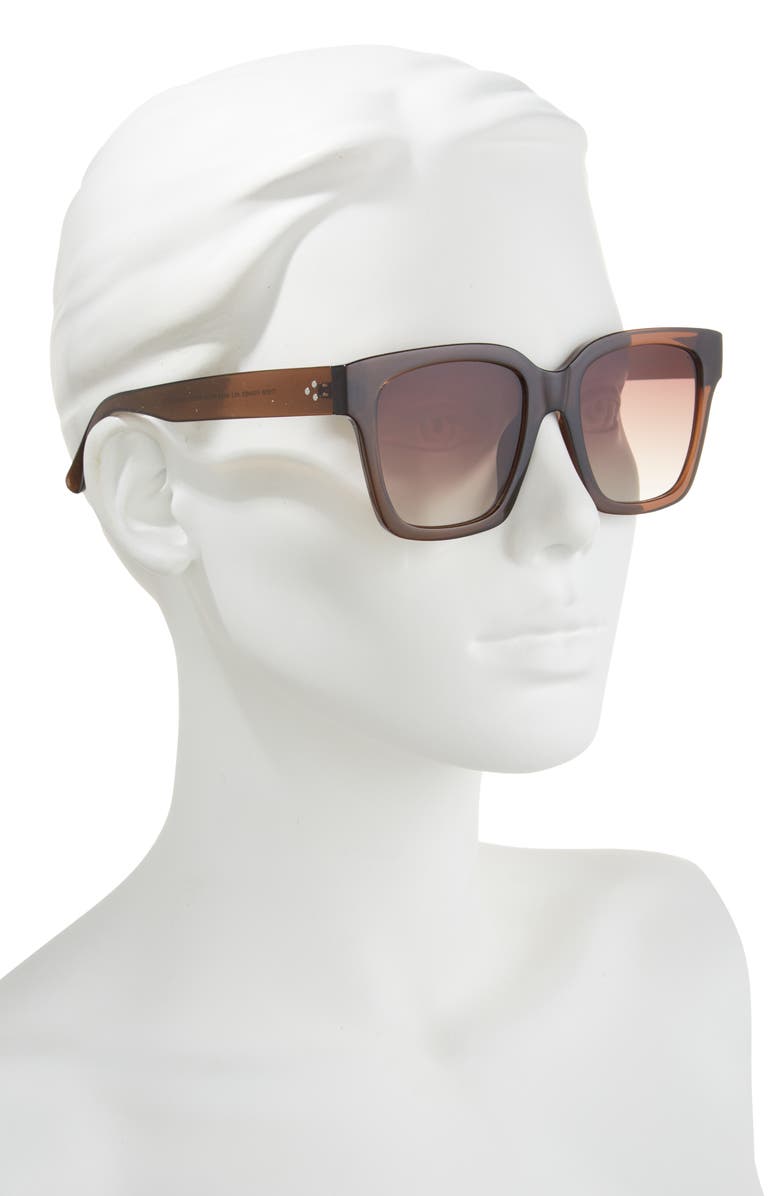 BP. The Every Girl Gradient Square Sunglasses, Alternate, color, Clear Brown