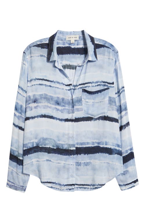 Cloth & Stone Stripe Button-up Shirt In Blue