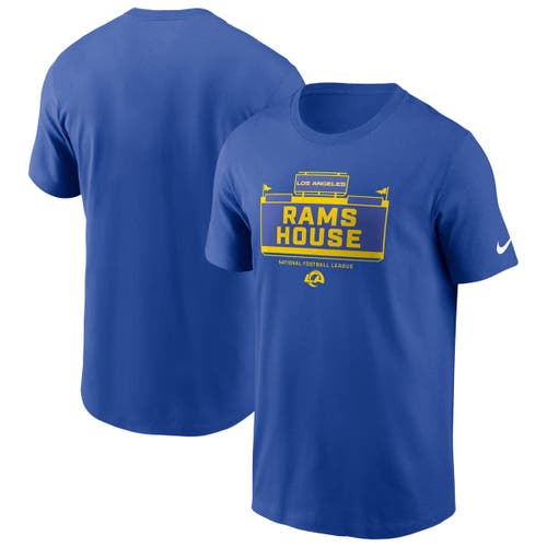 Nike Royal Los Angeles Rams Primetime Local Essential T-shirt In Blue
