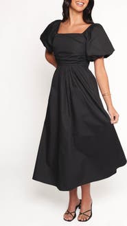 Petal & Pup Clo Puff Sleeve Midi Dress