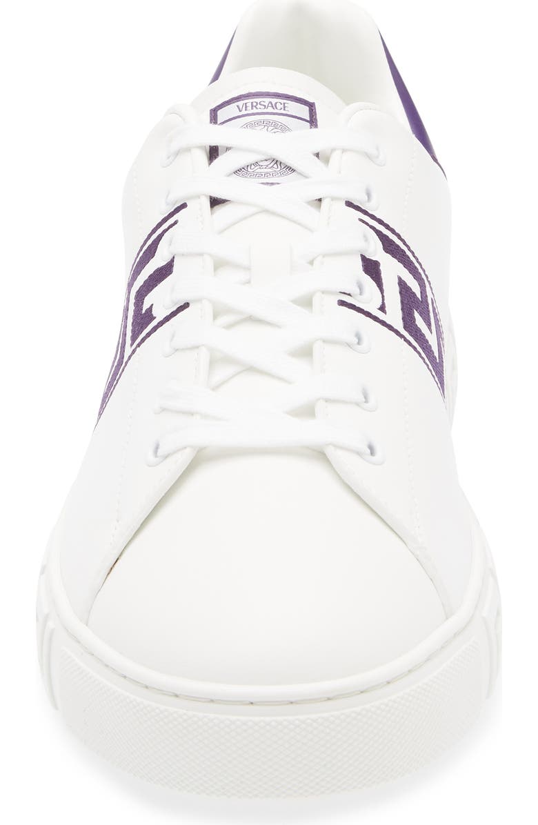 Versace Barocco Greca Jacquard Low Top Sneaker, Alternate, color, 2W3d0 White Wood