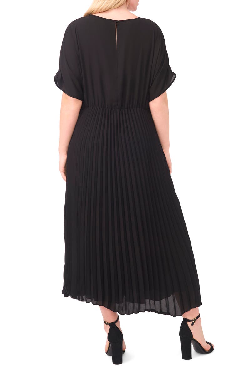 Pleated Dolman Sleeve Maxi Dress, Alternate, color, RICH BLACK