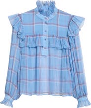 Chloé Ruffle Silk Chiffon Top